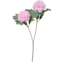 Sztuczna Gałązka Podwójnego Czosnku w Kolorze Różowym 57cm