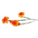 Sztuczna Gałązka z Pięcioma Pomarańczowymi Goździkami - 68 cm