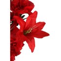 BUKIE 12 RÓŻ I LILII W KOLORZE CZERWONYM O WYSOKOŚCI 56 CM