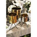 Złota Ceramiczna Osłonka na Metalowym Trójnogu 30x16cm