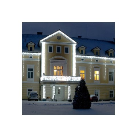 Zewnętrzne Lampki Choinkowe 1000 LED z Programatorem i Timerem, Kolor Zimny Biały, Zasilanie Sieciowe, Długość 49.95 m