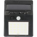 Lampa Solarna LED z Czujnikiem Ruchu i Zmierzchu, Zasilana Energia Słoneczną, Montażowy Panel Światła Zewnętrznego Białego Zimne