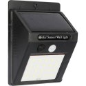 Lampa Solarna LED z Czujnikiem Ruchu i Zmierzchu, Zasilana Energia Słoneczną, Montażowy Panel Światła Zewnętrznego Białego Zimne