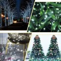 Lampki choinkowe zewnętrzne 100 LED, kolor zimny biały, 8m, zasilanie sieciowe, przewód miedziany