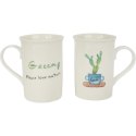 Zestaw Prezentowy Love Nature: 2 Kubki Ceramiczne z Łyżeczkami w Motywie Kaktusa