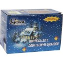 Biała Kurtyna Świetlna z 100 LED, Zewnętrzna, Łączalna, Odporna na Warunki Atmosferyczne, IP44