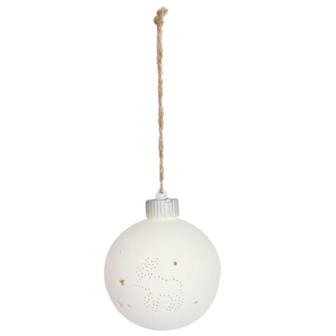 Bombka ceramiczna LED na baterię z motywem renifera