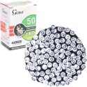 Świąteczna dekoracja - Lampki LED 50 sztuk, kolor zimny biały, na baterie, do użytku wewnętrznego