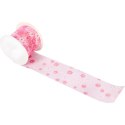 Wstążka Dekoracyjna Różowa w Kwiatki 5 cm - Idealna na Wielkanoc i Wiosnę