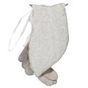 ZAWIESZKA ŚWIĄTECZNA WELUROWA SREBRZYSTA SOWA 17 CM