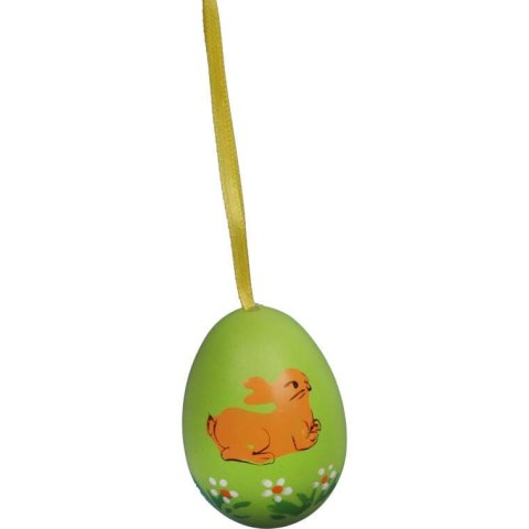 Jajka plastikowe zawieszki zestaw 6 sztuk 6cm pomarańczowo żółte
