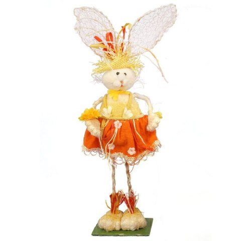 ZAJĄC Z SIZALU DEKORACJA WIELKANOCNA 38CM POMARAŃCZOWY
