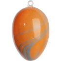 Zestaw 6 Kolorowych Plastikowych Jajek na Zawieszkę - Wielkanocne Ozdoby 6 cm