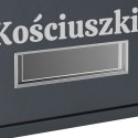Skrzynka pocztowa na listy Gustav antracyt z napisami
