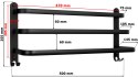 Wieszak Athos 49 cm czarny loft