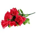 BUKIET SZTUCZNYCH RÓŻ WYSOKOJ JAKOŚCI, 10 SZTUK, KOLOR RÓŻOWY, WYSOKOŚĆ 50 CM.