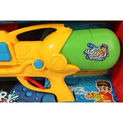 Innowacyjny Pistolet na Wodę 38 cm Żółty z Odwróconym Pojemnikiem