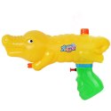 Żółty Pistolet na Wodę z Odwróconym Pojemnikiem i Systemem Ciśnienia, 29cm
