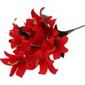BUKIEET 10 CZERWONYCH SZTUCZNYCH LILII - WYSOKOŚĆ 44 CM