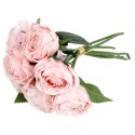 BUKIET 9 SZTUCZNYCH RÓŻ 28CM - WYSOKIEJ JAKOŚCI - KOLOR RÓŻOWY