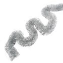 Srebrny Łańcuch Choinkowy Gęsty 10cm x 3m Goliat Premium