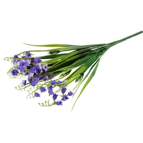 BUKIET 5 GAŁĄZEK Z KONWALIAMI 30 CM KOLOR FIOLETOWY