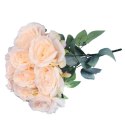BUKIET 9 ELEGANCKICH RÓŻ 48 CM KOLOR KREMOWY