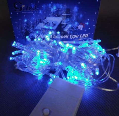 Komplet Niebieskich Lamp Choinkowych 100 LED - Zgodny z Normami UE, Odporny na Warunki Atmosferyczne, Z Programatorem 8 Funkcji,