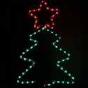 BOŻONARODZENIOWA DEKORACJA Z WĘŻA ŚWIETLNEGO LED- CHOINKA 50 CM