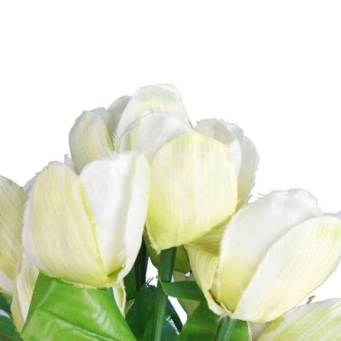 Bukiet 9 TULIPANÓW w kolorze BIAŁYM 32 cm