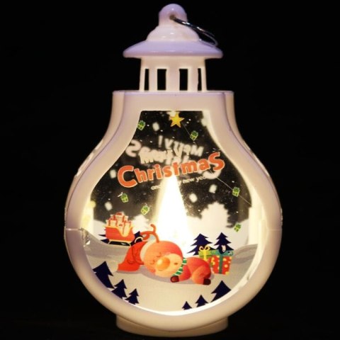 LAMPION ŚWIĄTECZNY LATARENKA DEKORACJA ŚWIETLNA LED BOŻE NARODZENIE reniferek