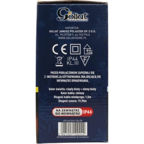 Lampki choinkowe sznur świetlny 400 LED mix C.B+Z.B