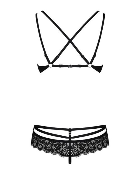 Bielizna-860-SET-1 komplet 2-częściowy czarny S/M