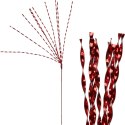 Gałązka metalizowana czerwona do dekoracji stroików sztuczna 72 cm