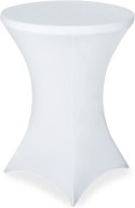 Pokrowiec na stolik koktajlowy BIAŁY 80 cm