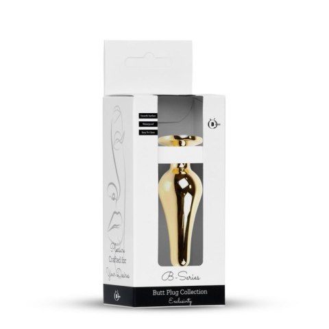 Plug-Jewellery Gold BUTT PLUG- Red