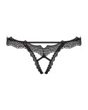 Bielizna-Bravelle stringi otwarte czarne S/M