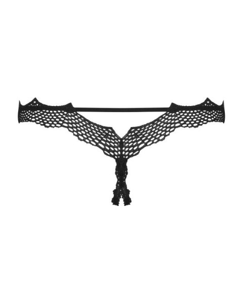 Bielizna-Bravelle stringi otwarte czarne S/M