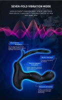 Wibrator-Silicone Massager 7 Function and Heating Function, Black