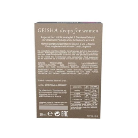 Supl.Diety-Shiatsu GEISHA Drops for Women 30ml.
