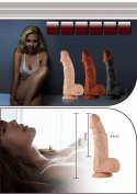 9"" Real Extreme Vibrating Dildo Flesh