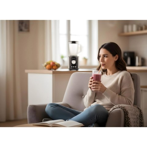 Blender kielichowy szklany do smoothie koktajli kruszy lód 1,5L 800W BD-751 Berdsen czarny