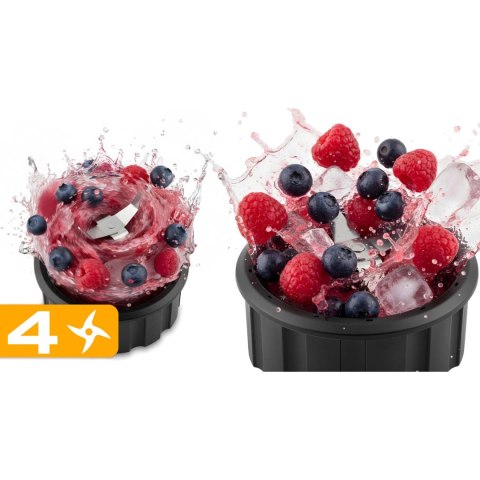 Blender kielichowy szklany do smoothie koktajli kruszy lód 1,5L 800W BD-751 Berdsen czarny