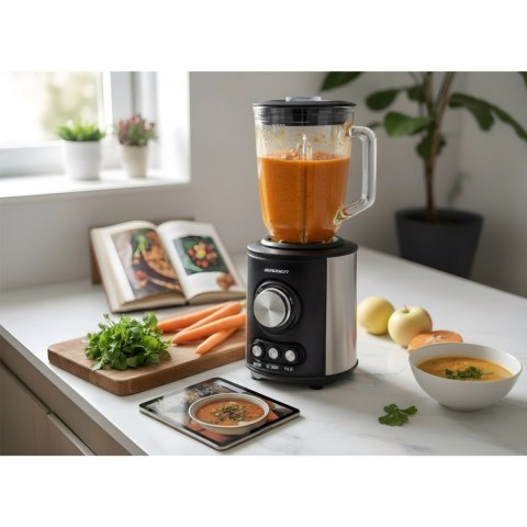 Blender kielichowy szklany do smoothie koktajli kruszy lód 1,5L 800W BD-751 Berdsen czarny