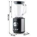 Blender kielichowy szklany do smoothie koktajli kruszy lód 1,5L 800W BD-751 Berdsen czarny