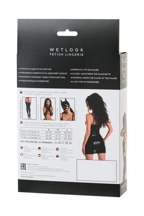 Wetlook black dress NAOMI - black M