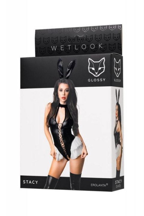 Wetlook body Stacy - black XL