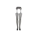Fishnet and Lace Garterbelt Stockings - One Size