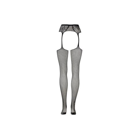 Fishnet and Lace Garterbelt Stockings - One Size