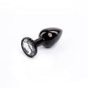 Black Butt Plug with White Diamond
